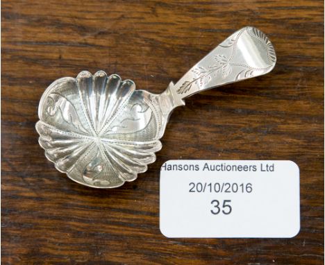 A silver caddy spoon, Birmingham 1837, maker Taylor and Perry, weighing approx 0.23 ozt 