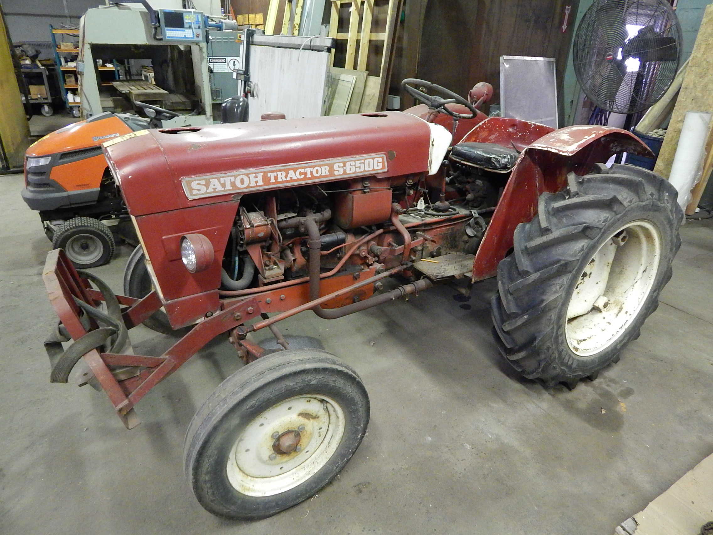 Satoh Model S-650G Tractor, 4 Cylinder Gas Engine, 2 WD ... satoh tractor 4 cylinder engine diagram 