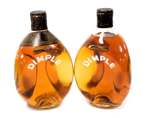 Two bottles of John Haig Dimple Old Blended Scotch Whisky.