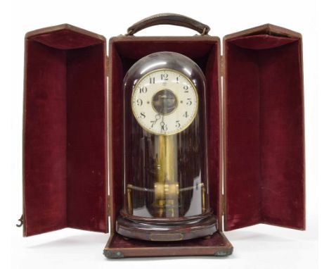 Early Bulle electric mantel clock, the 5.25" white chapter ring bearing the MFB maker's trademark logo and enclosing a skelet