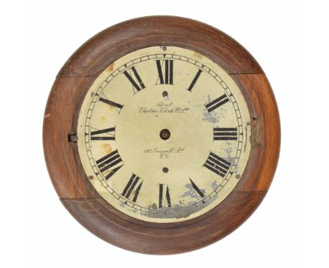 Silent Electric Clock Co Limited electric 8" wall slave dial clock signed Silent Electric Clock Co Limited, 192, Goswell, Rd,