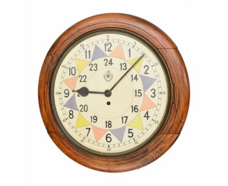 RAF operations room plotting clock, the single fusee movement inscribed Made by F.W. Elliott Ltd, England, no. 3 20300, 1942,