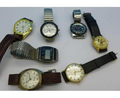 Wristwatches including Timex, Everite and Lucerne