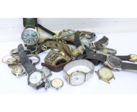 A quantity of lady's and gentleman's watches including Rotary