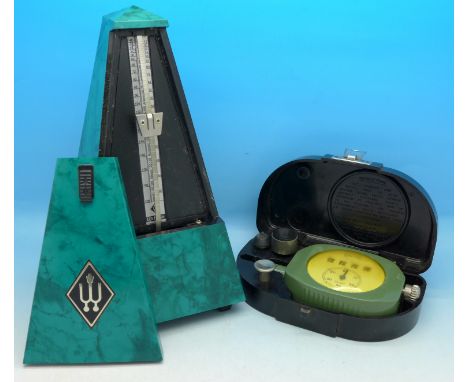 A Wittner metronome and a Smiths chrono counter