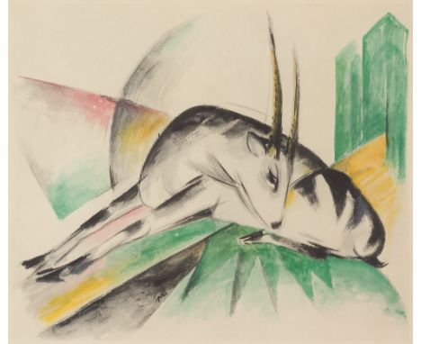 FRANZ MARC, AFTER RESTING DEER Lithograph(38cm x 46cm (15in x 18in))