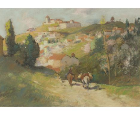 FRANK DEAN (BRITISH 1865-1907) GRANADA Signed and inscribed, pastel(24cm x 34.5cm (9.5in x 13.5in))