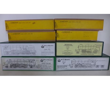 1 x Pro-Scale Models LNER A4, 1 x Pro-Scale Models LNER P2, 1 x Pro-Scale Models LNER B1, 1 x Anchorbridge LNER K3, 1 x Jamie