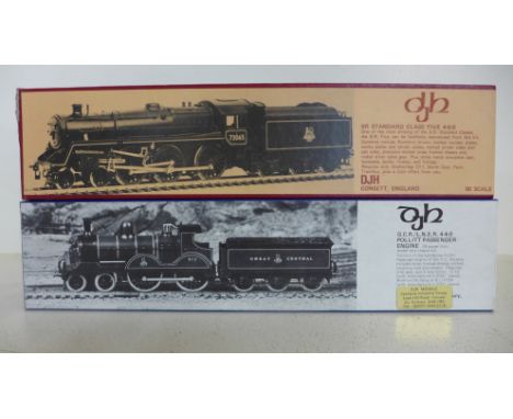 DJH OO gauge Locomotive kits - all boxed -  1 x GCR/LNER pollitt passenger engine and 1 x BR standard class 5 - all items are