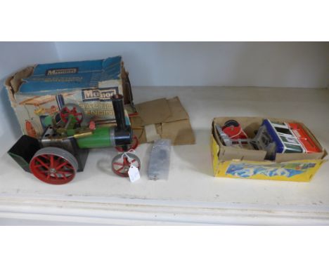 A Mamod Traction engine T.F.IA - playwear, box tatty and a Lehmann Rigi 900 Tinplate Cable Car
Condition report: Reasonable c