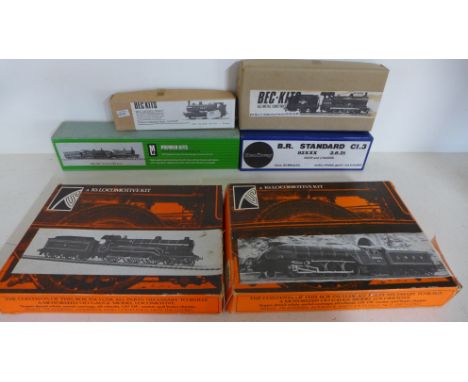 OO gauge Locomotive kits - all boxed and believed to be complete, requires motor, worm and gear plus paint and glue - 1 x Key