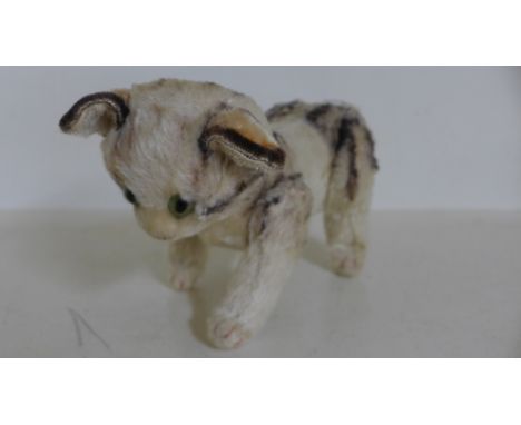 A vintage Steiff Mohair cat, in standing pose - 25cm