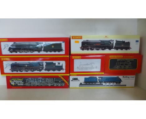 Hornby engines - 1 x BR Rebuilt West Country class Loco Ottery St Mary R3585, 1 x BR class A4 Loco Guillemot R2494, 1 x BR Te