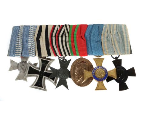 OrdensspangeKaisserreich 1870/71 - 1918, Preussen und Bayern, 1 x Bayern, Landwehr-Dienstauszeichnung; 1 x Eisernes Kreuz 181