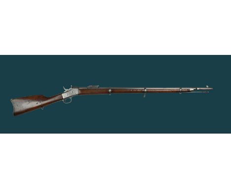 Remington: an 11.15x58mmR Argentinian Model 1879 rolling block service rifle, barrel 36 in., tangetn/ladder back sight, Nock'