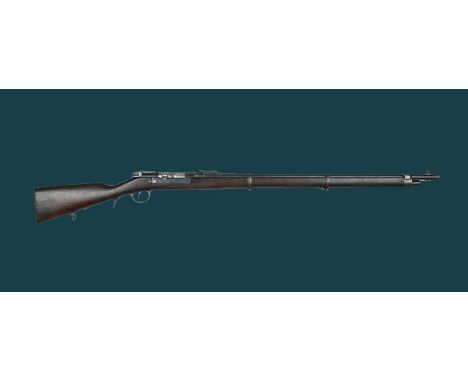 Œ.W.F.G.: an 8x60mmR Portuguese Model 1886 Kropatschek bolt action service rifle, serial number UU834, barrel 32 in. tangent/
