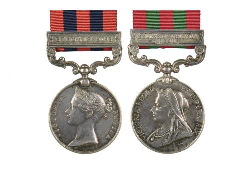 Two medals to Rifleman George Shelton, King's Royal Rifle Corps: India 1849-95, clasp: Burma 1889-92 (5113 Pte. G. Shelton 4t