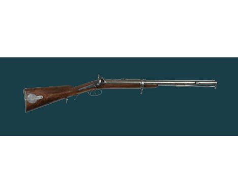 Swinburn &amp; Son: a 32 bore Jacobs double percussion service rifle, serial number 348, barrels 23.5 in. with four-groove me