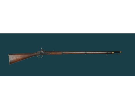 A .656 Pattern 1859 three-band smoothbore musket, barrel 38.5 in., simple standing back sight, Ordnance marked, Enfield lock 