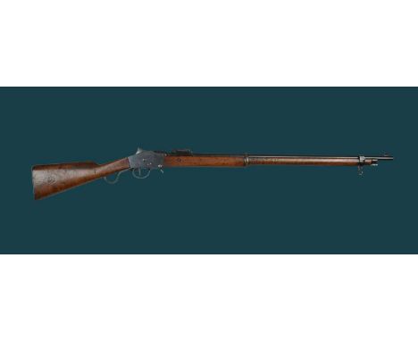 Œ.W.F.G.: a rare 8x60mmR Portuguese Castro Guedes Model 1885 falling block service rifle with South African issue marks, seri