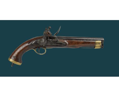 A .65 East India Company flintlock cavalry pistol, barrel 9 in., with London proof and other control marks including later In