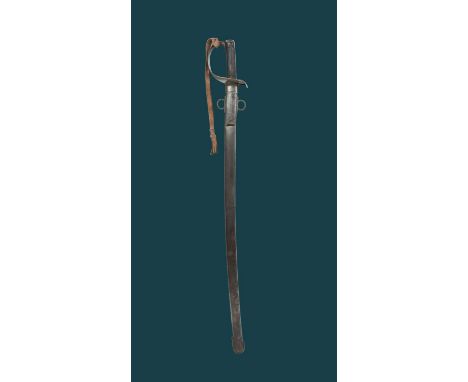 A British pattern 1885 cavalry trooper' sword, blade 34.25 in. with War Department marks and dated 1886, sheet metal guard wi