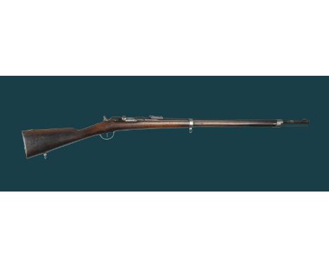 A British contract 11mm French Model 1866 Chassepot needlefire service rifle, barrel 31 in., tangent/ladder back sight, Birmi