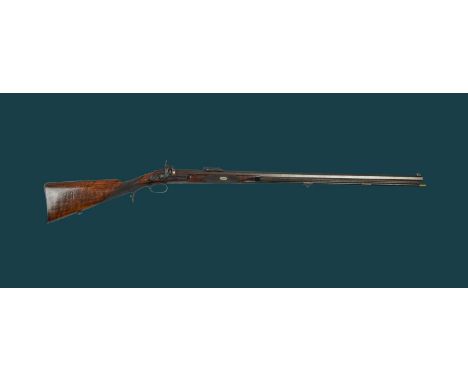Robertson: a fine .45 (52 bore) sporting and target percussion rifle, heavy octagonal twist barrel 33.5 in., Lewes type targe