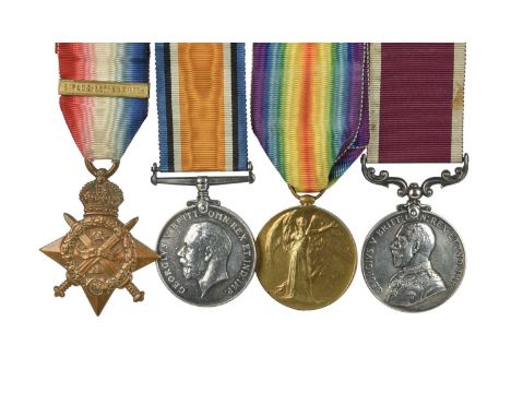 Four medals to Warrant Officer 2nd Class John H. Elkin, Royal Army Ordnance Corps: 1914 Star, tailor's copy slip-on clasp (A-