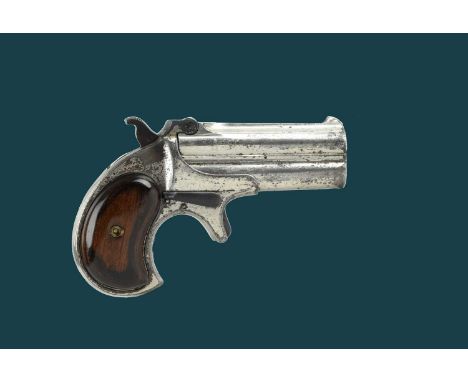 Remington Arms Co.: a .41 rimfire model No 3 double-barrelled 'Deringer' vest pocket pistol, serial number 621, 3 in. superpo