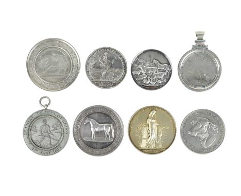 A collection of silver agricultural prize medals, comprising: York Agricultural Society, Sir W. Anderson Bart. President, eng