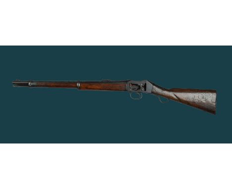 B.S.A. &amp; M. Co.: a .577/.450 Martini-Henry Cavalry Carbine with sectioned action, barrel 21.5 in., action body cut away o