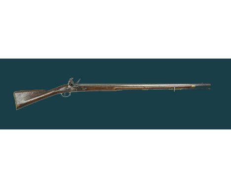 A British .750 India Pattern flintlock service musket, plain barrel 39 in., bevelled lock pate marked 'TOWER' across the tail