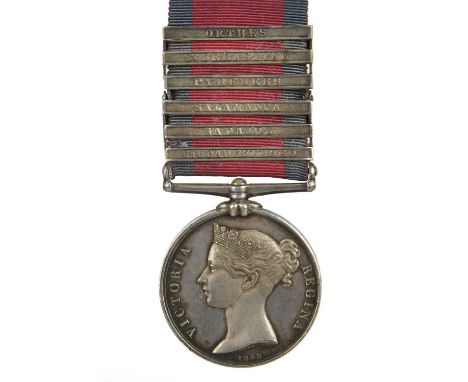 A Military General Service Medal 1793-1814 to Gunner Donald McRaw, Royal Artillery, 6 clasps: Ciudad Rodrigo, Badajoz, Salama