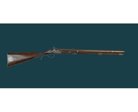 George H. Daw: a fine .526 (32 bore) Daw-Jacobs sporting and military percussion rifle, serial number 3258, heavy barrel 24 i