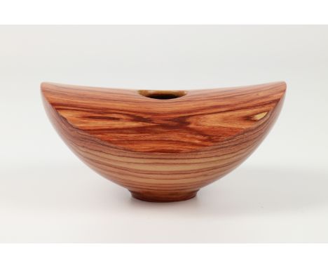 Paul Hannaby (UK) brazillian tulipwood multi axis hollow form 7x14cm. Signed
&nbsp;
I first saw Ray demonstrate at the NEC. I