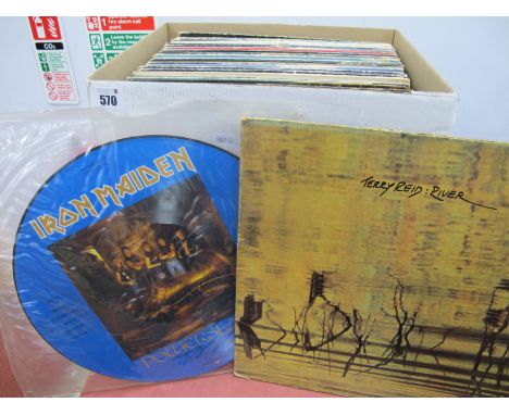 Rock and Metal L.P's, seventy albums, to include, Iron Maiden - Powerslave (picture disc), Deep Purple - Fireball (original t