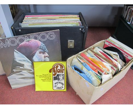 Approximately Thirty LPs and a Quantity of 7" Singles, the LPs include Moondog - Moomdog (CBS 63906, 1969), Michael Nesmith -