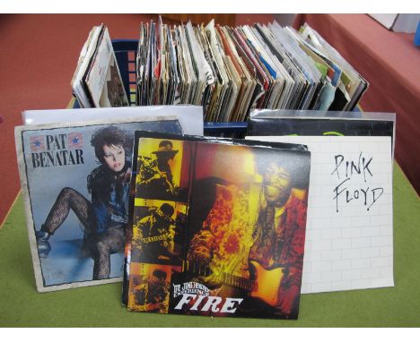 Approximately One Hundred and Thirty 7" Rock Singles, artists include Poison, Pink Floyd, Status Quo, Ozzy Osbourne, Deep Pur