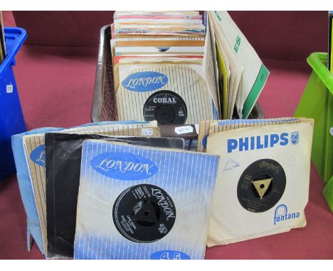 A Noteworthy Collection of Seventy Five 7" Singles, to include many rarities by Little Richard, Eddie Cochran, Fats Domino, B