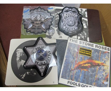 The Stone Roses - Fools Gold (BMG 1315-1-JD, 1990) Gold vinyl 12" single, The Police - Don't Stand So Close To Me (A+M AMBS 1