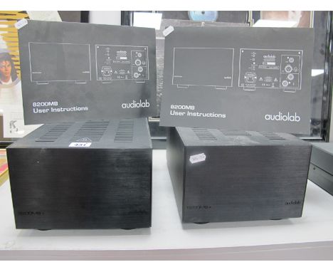 Audiolab Monoblock 8200MB Amplifiers, each amplifier is a 250w single channel low distortion power amplifier, complete with t