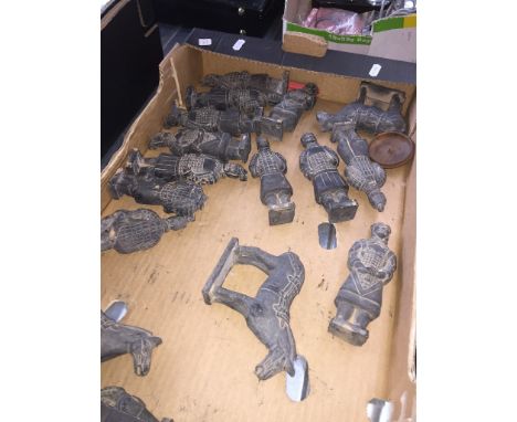 A box of Chinese terracotta army figures 