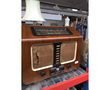 A vintage H.M.V. valve radio 