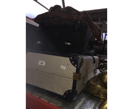 A vintage suitcase, and 2 bags 