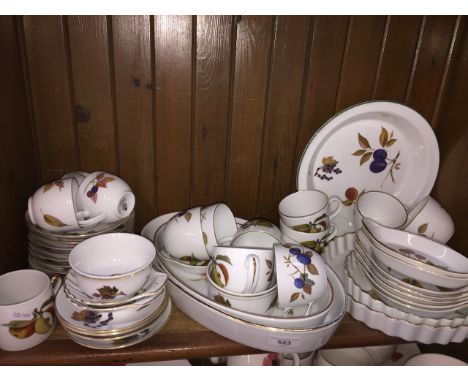 Royal Worcester Evesham tea wares, bowls and serving items - approx 43 pieces 