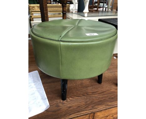 A green rexene retro pouffe 