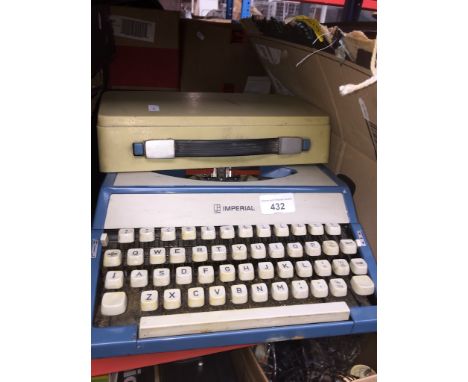 Imperial vintage typewriter.Condition:- includes hard plastic cover, General wear through age and use, slight sticking on som