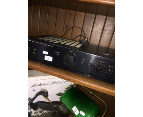 A Denon integrated amplifier. 