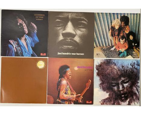 ROCK LEGENDS - LPs. Rockin' out with these 16 x classic LPs. Artists/titles are Jimi Hendrix (x8) inc. Band Of Gypsys (og 'pu